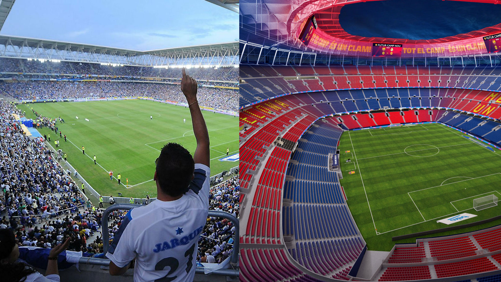 Els estadis de futbol de l'espanyol i del Barcelona equipan portes TECNO